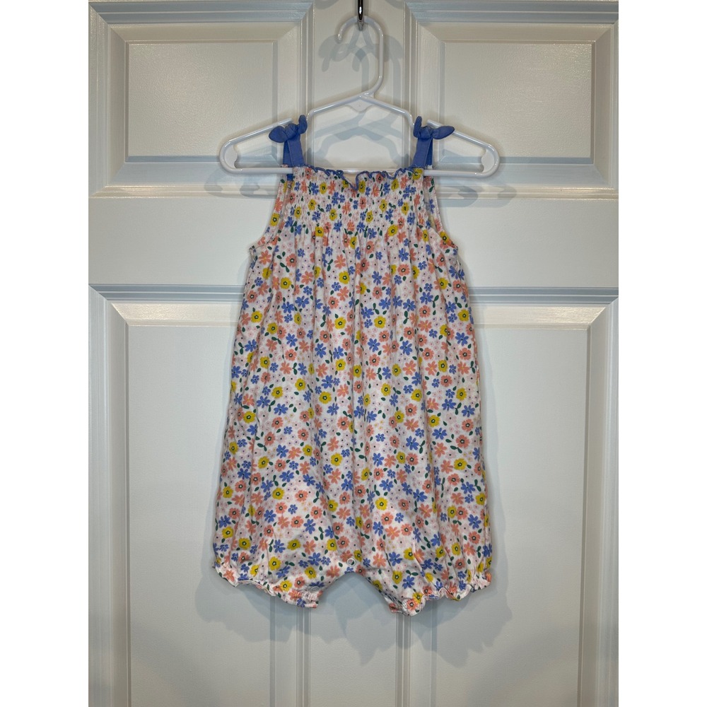 Carters Size 24 Months‎ Floral Print Sleeveless Romper Jumper Baby Girl